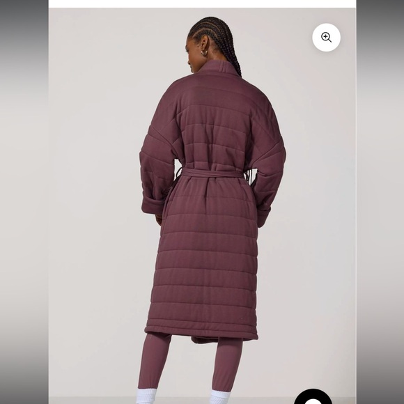 Women's studio coat in Plum - Picture 3 of 4